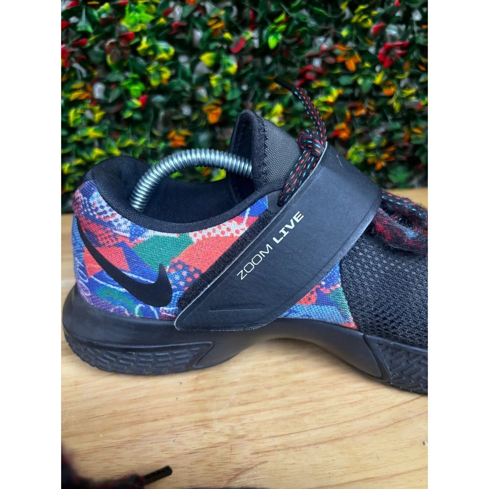 Nike Zoom Live EP Black Multi Color Basketball Shoes 852421-999 Mens‎ 11